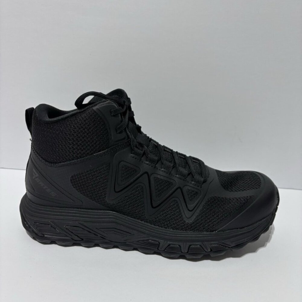 Bates Men’s Rush Mid Cut Black Sneakers, Size 8.5 EW